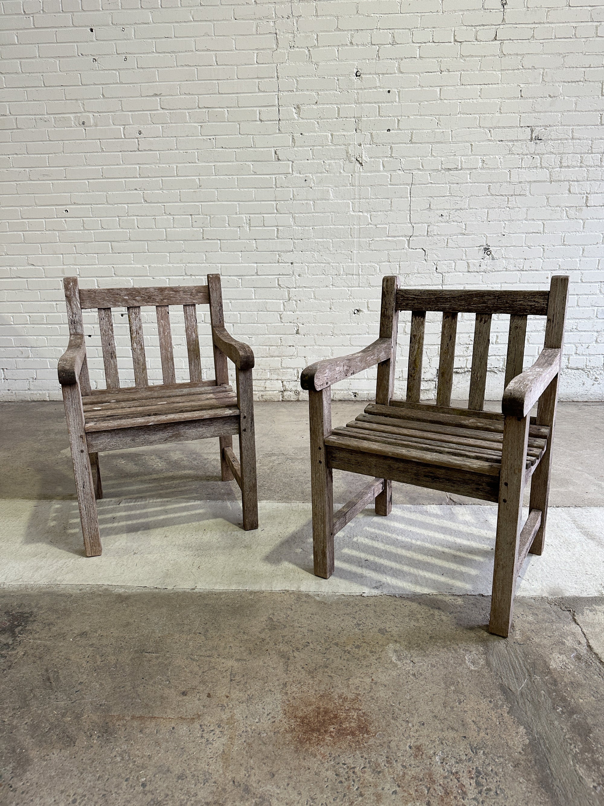 Antique English 3-Piece Teak Garden Set