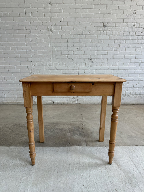 An English Antique Pine Side Table or Writing Desk c. 1900
