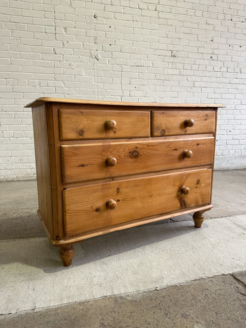 Antique Pine English Chest of Drawers c. 1880