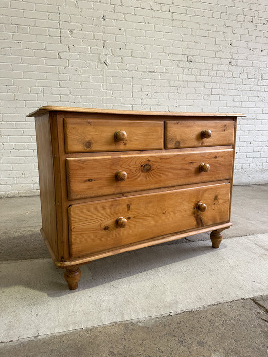 **On Hold** Antique Pine English Chest of Drawers c. 1880