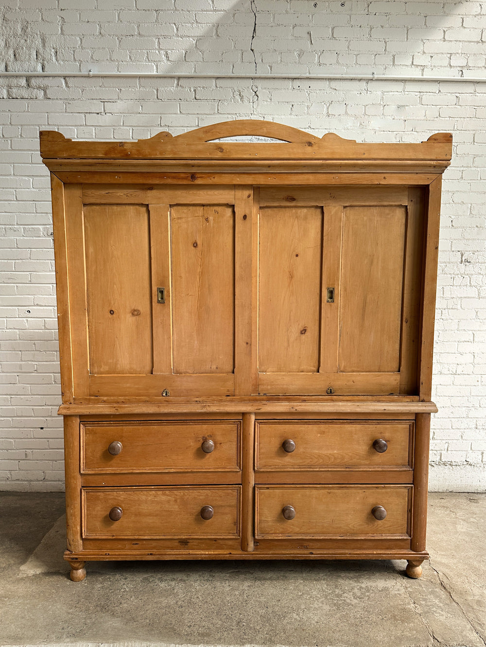 Antique Pine Housekeeper's Cupboard c. 1890