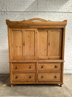 Antique Pine Housekeeper's Cupboard c. 1890