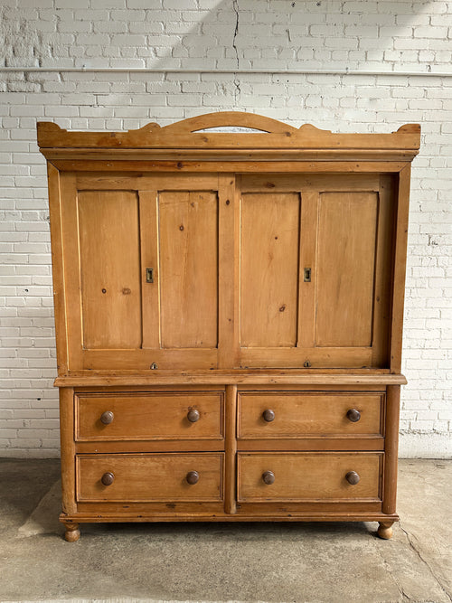 Antique Pine Housekeeper's Cupboard c. 1890
