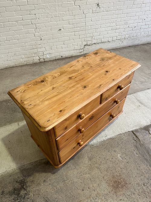 Antique Pine English Chest of Drawers c. 1880