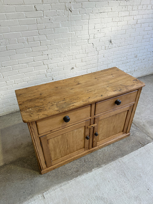 An English Antique Pine Cupboard Base, c. 1840