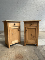 **on hold** A Pair of Antique Pine English Nightstands, c. 1900