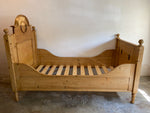 Antique Pine European Sleigh Bed (Twin) c. 1890