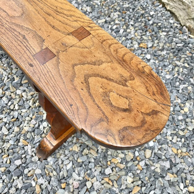 A 19th Century Pair of Oak and Fruitwood Dining Benches