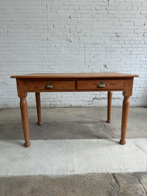 An Antique English Pitch Pine Desk c. 1900