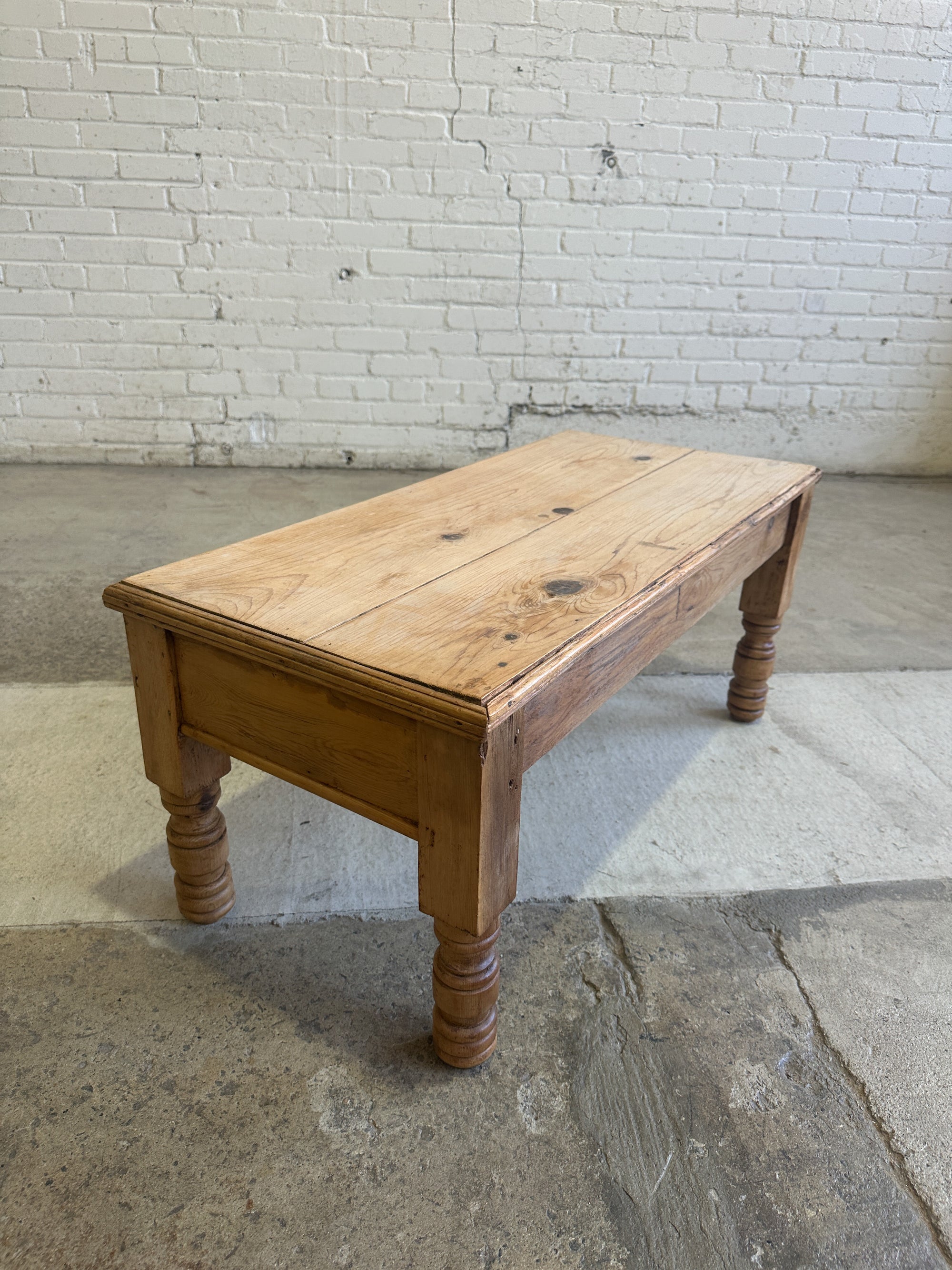 Petite Antique Pine English Coffee Table c. 1900