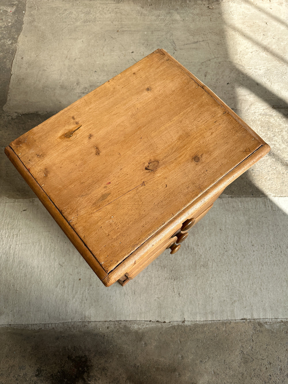 Antique Pine Three Drawer Chest, c. 1800