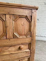 Extra Large Antique English Elm Chest c. 1820