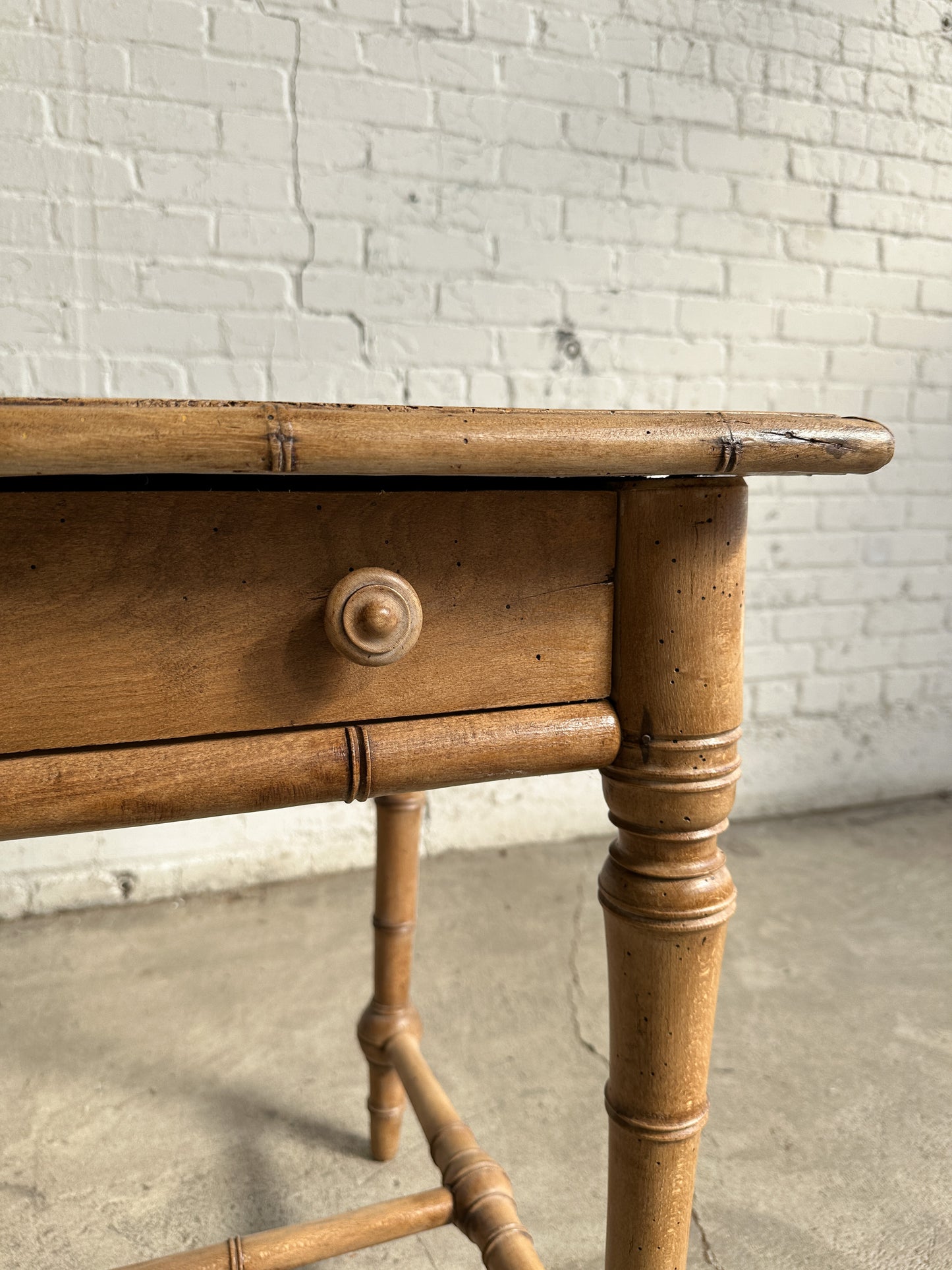 Antique French Faux Bamboo Table c. 1880