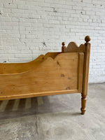 A Pair of Antique Pine Sleigh Beds c. 1900