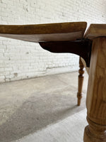Antique Pine Two Drawer Drop Leaf Scullery Table, c. 1880