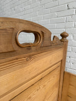 A Pair of Antique Pine Sleigh Beds c. 1900
