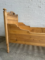 A Pair of Antique Pine Sleigh Beds c. 1900