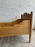 A Pair of Antique Pine Sleigh Beds c. 1900
