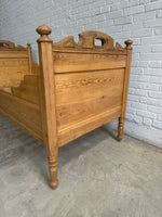 A Pair of Antique Pine Sleigh Beds c. 1900