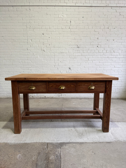 Antique Pine English Worktop Table or Island, c. 1900