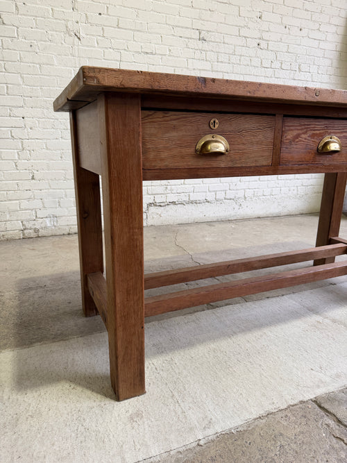 Antique Pine English Worktop Table or Island, c. 1900