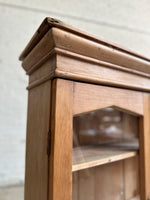 A Large Antique Pine Hanging Glass Display Case c. 1900