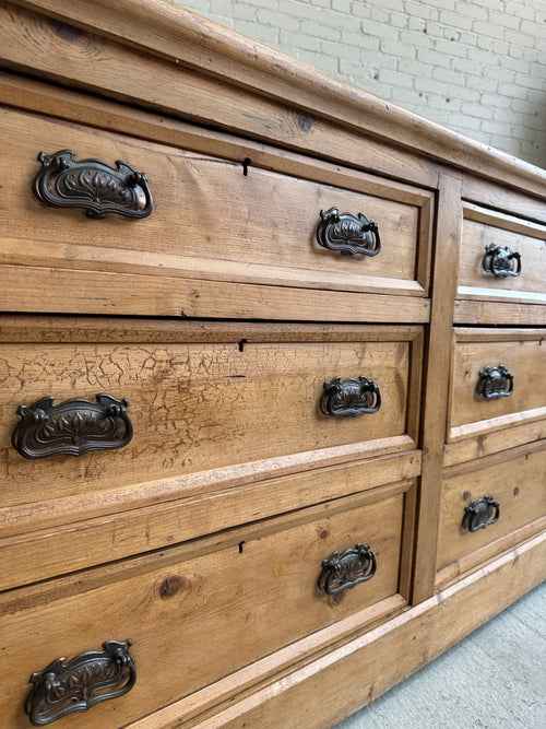 Antique Pine English Dresser Base c. 1880