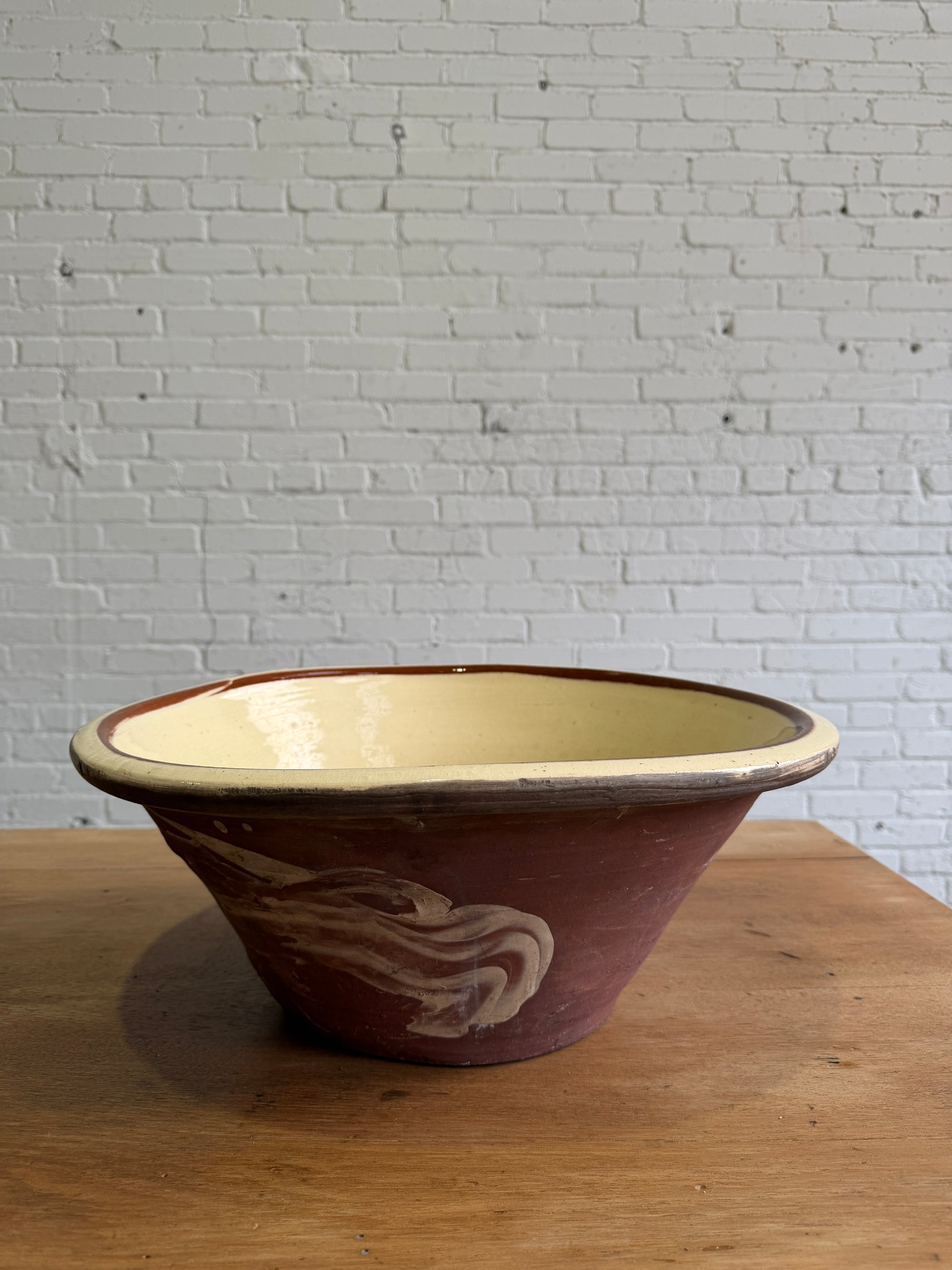 A Large Antique English Dairy Bowl, c. 1890