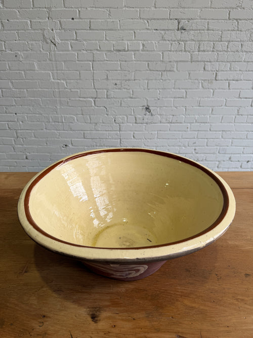 A Large Antique English Dairy Bowl, c. 1890