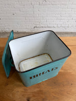 An English Antique Blue Bread Bin, c.1920