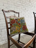 A Set of Six English Country House Chairs with Needlepoint Seats, c. 1900