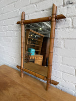 Antique French Faux Bamboo Mirrors, c. 1900