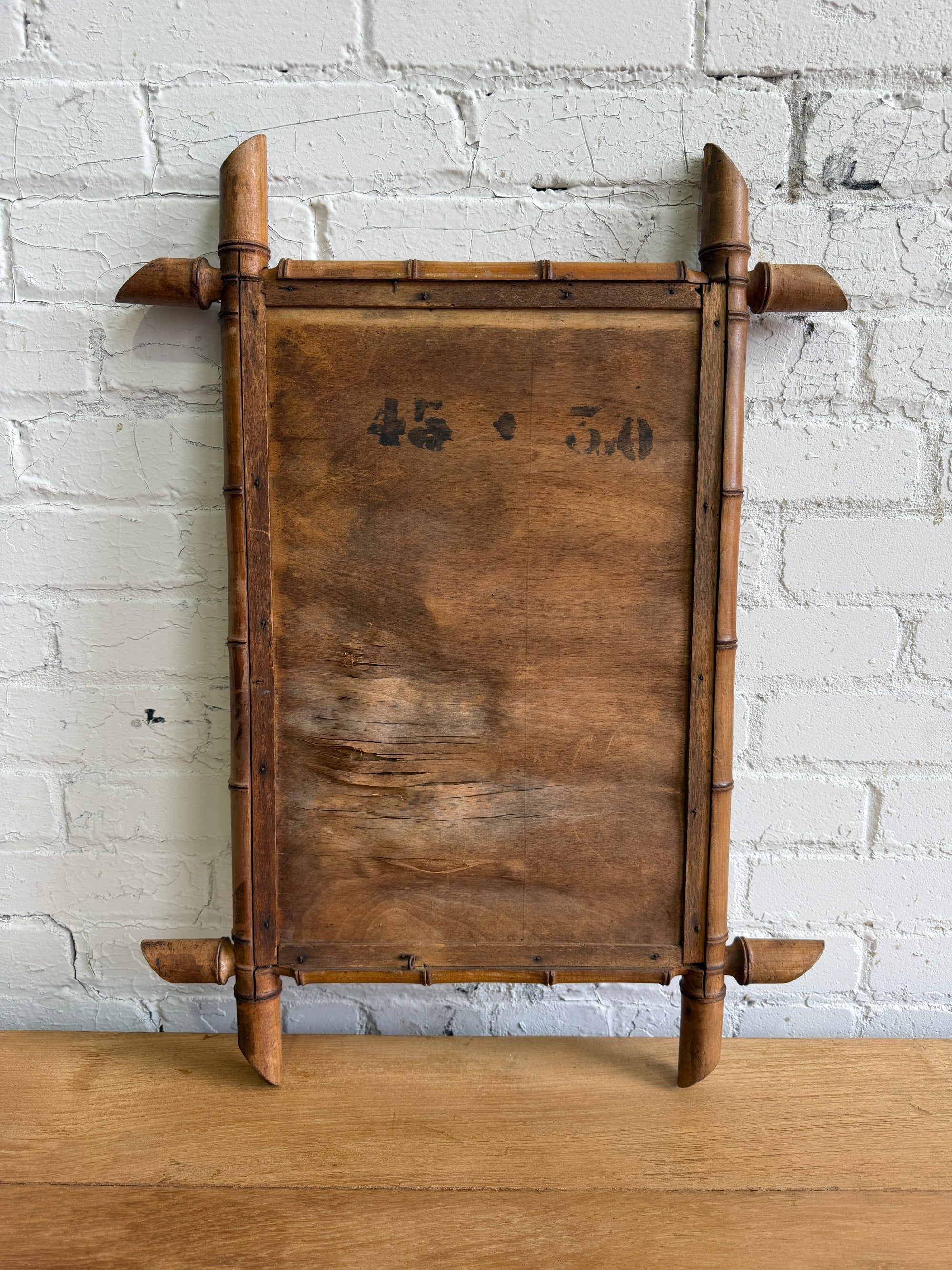 Antique French Faux Bamboo Mirrors, c. 1900