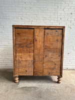 Antique Pine English Chest of Drawers with Mahogany Knobs c. 1870