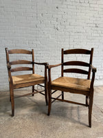 A Set of 6 Antique English Ladder Back Chairs c. 1880