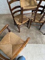 A Set of 6 Antique English Ladder Back Chairs c. 1880