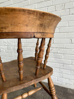 Antique English Smoker's Bow Chair, c. 1880