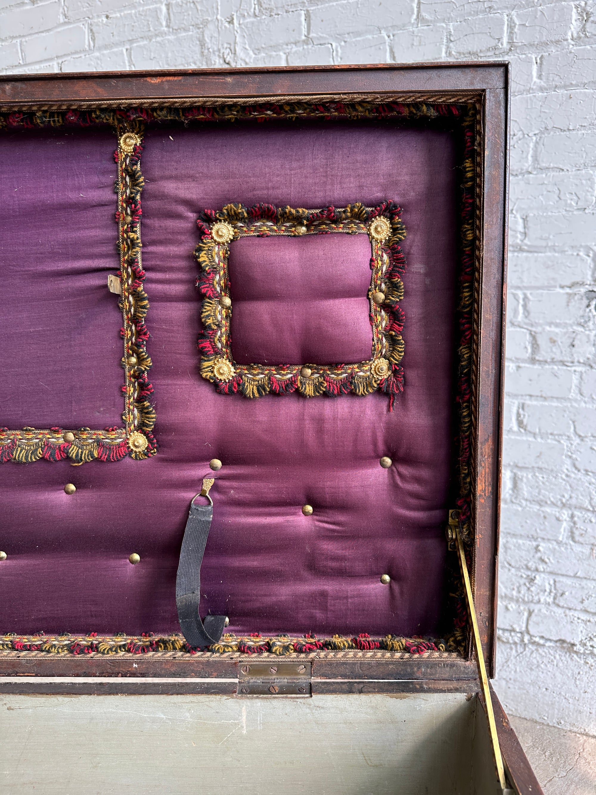 Antique Scumbled Marriage Chest with Hidden Drawers, c. 1870