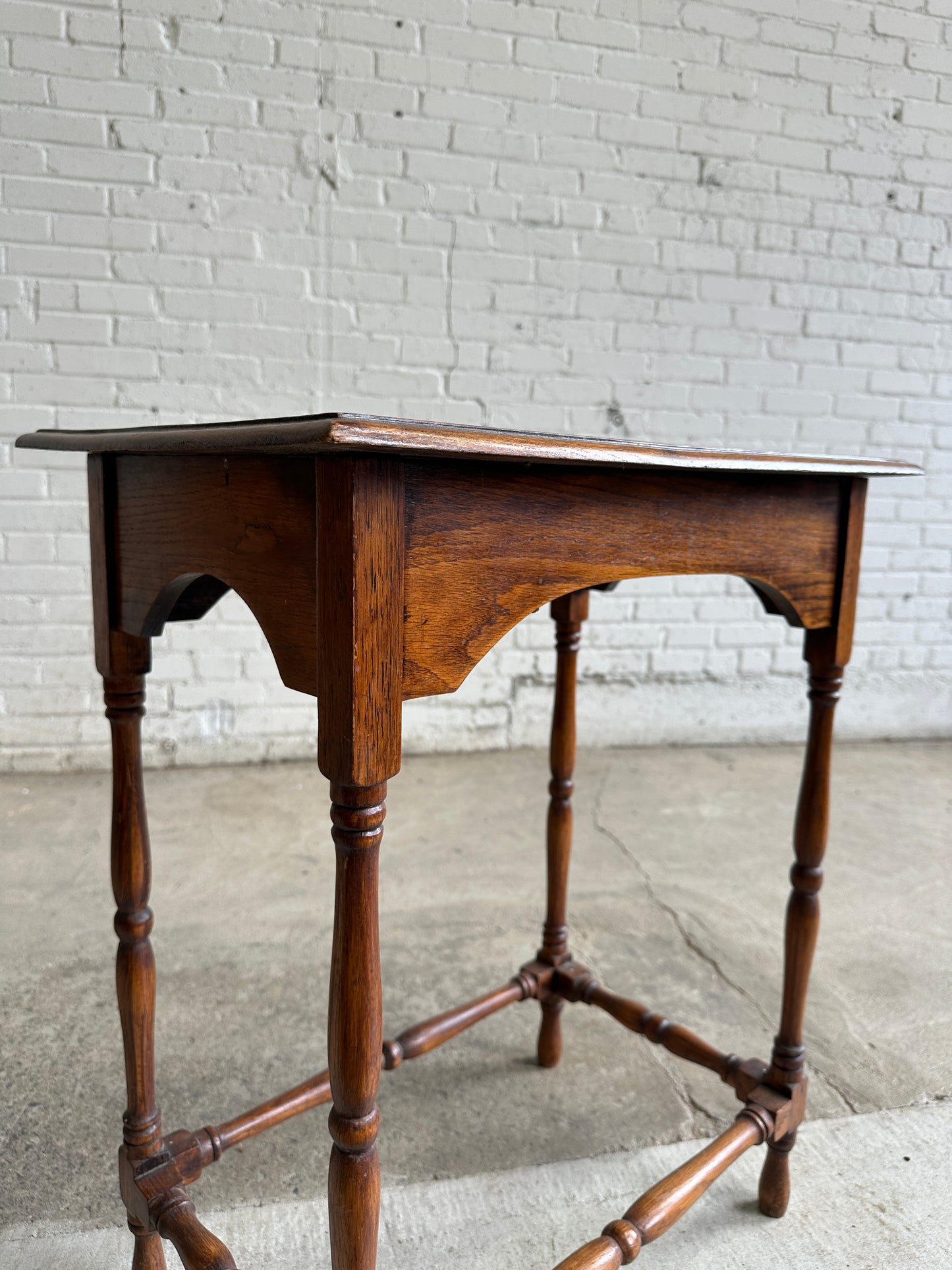 Antique Oak English Side Table c. 1900