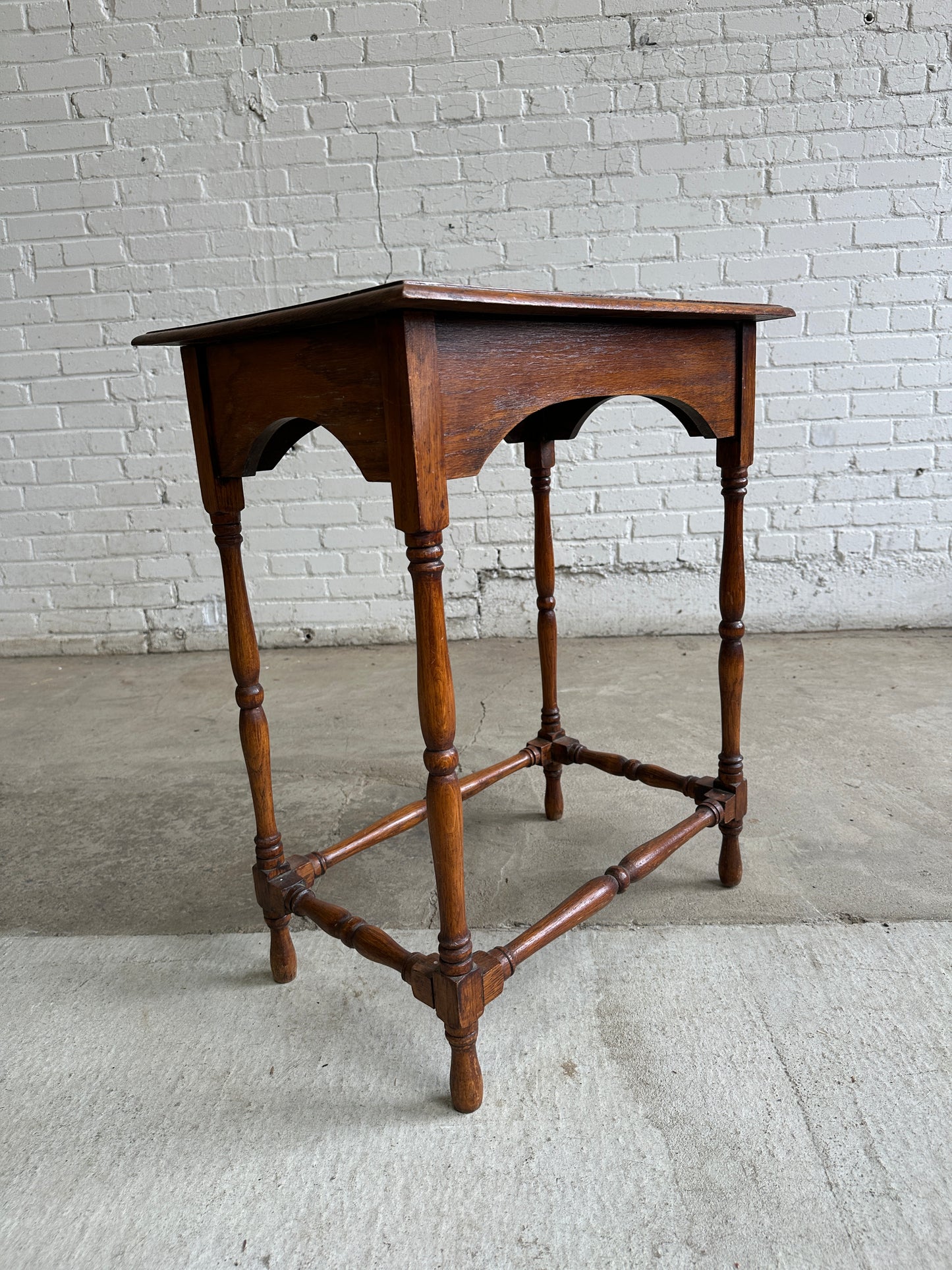 Antique Oak English Side Table c. 1900