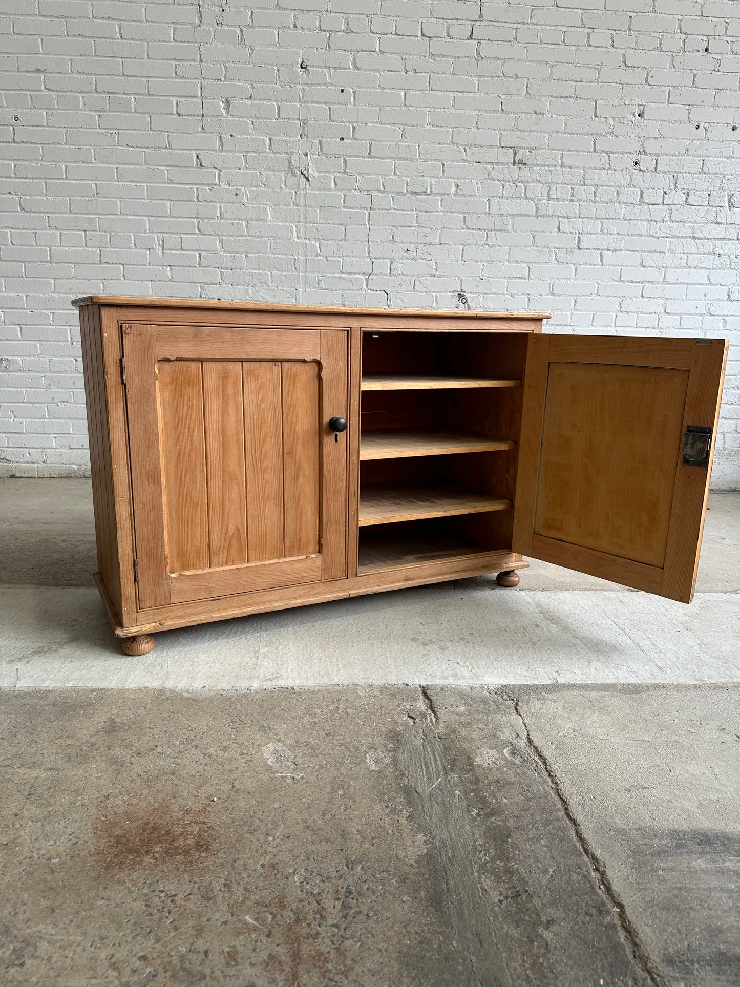 An Antique Pine English Cupboard c. 1880