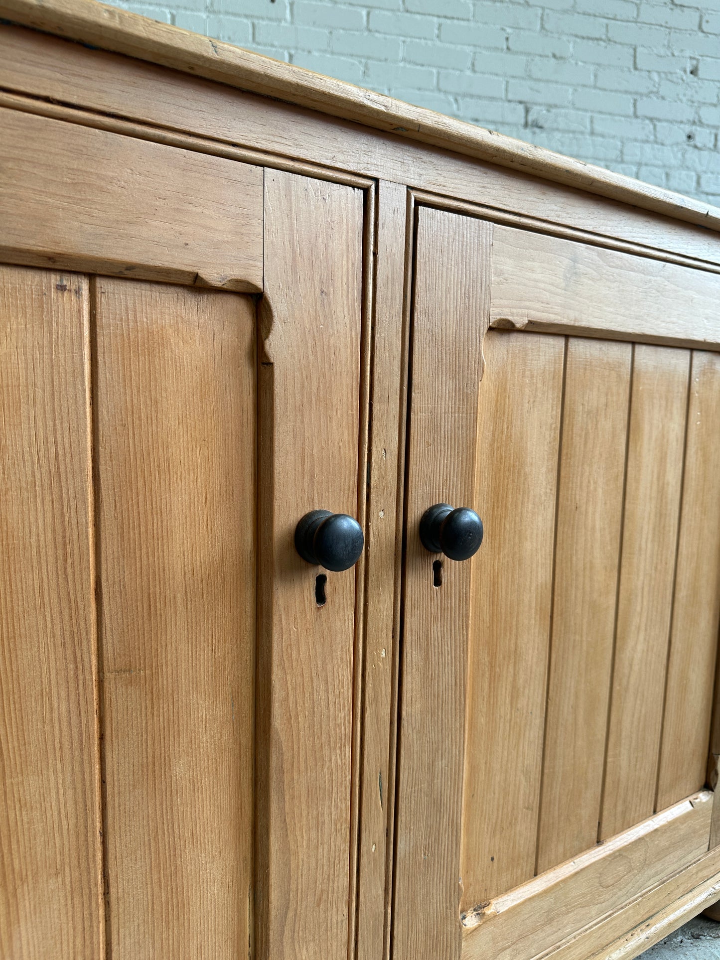 An Antique Pine English Cupboard c. 1880