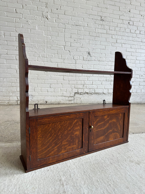Antique Oak English Wall Shelf c. 1900
