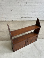 Antique Oak English Wall Shelf c. 1900