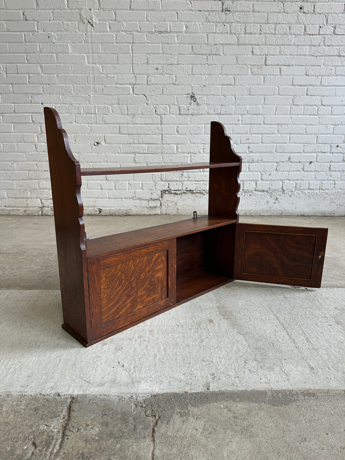 Antique Oak English Wall Shelf c. 1900