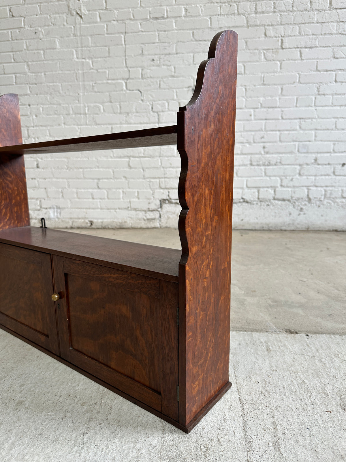 Antique Oak English Wall Shelf c. 1900