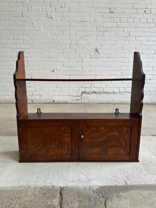 Antique Oak English Wall Shelf c. 1900