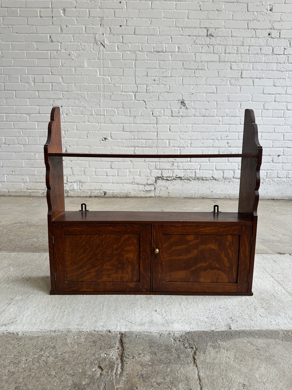 Antique Oak English Wall Shelf c. 1900