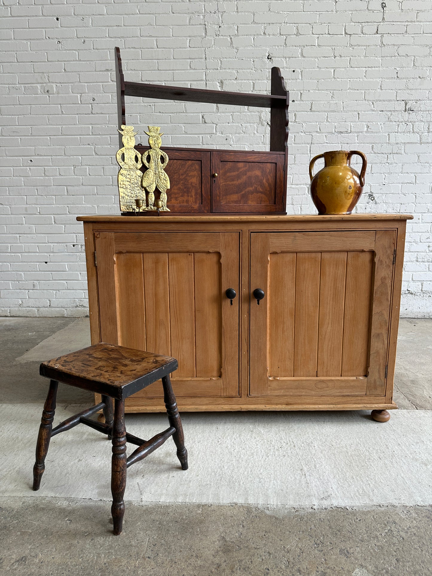 An Antique Pine English Cupboard c. 1880