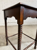An English Oak Bobbin Side Table, c. 1900